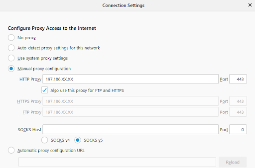 proxy setup changes
